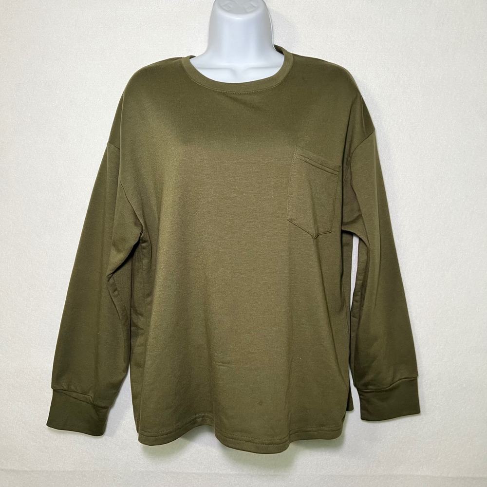 UVN‎ Olive Green Long Sleeve Gorpcore Indie Sleaze Grunge Sweatshirt Top Men's M